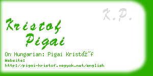 kristof pigai business card